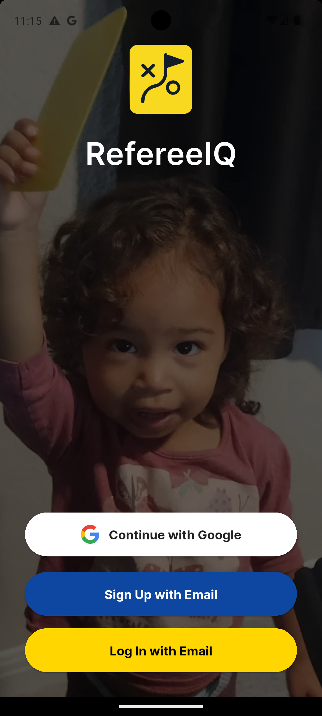 Referee IQ welcome screen with Sofia